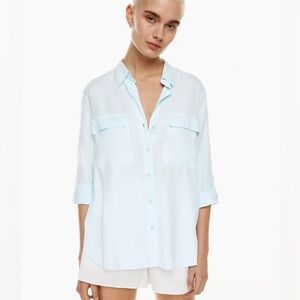 Aritzia Babaton Utility Shirt in Blue